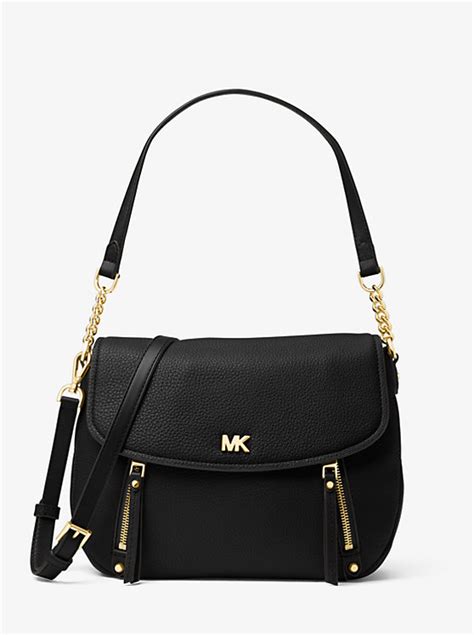 tasche michael kors vievien ecru|Evie Medium Pebbled Leather Shoulder Bag .